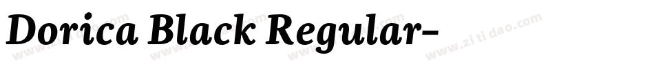 Dorica Black Regular字体转换